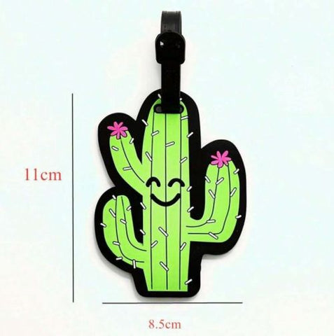 Luggage Tag Suitcase Identifier for Travel - Cactus Design